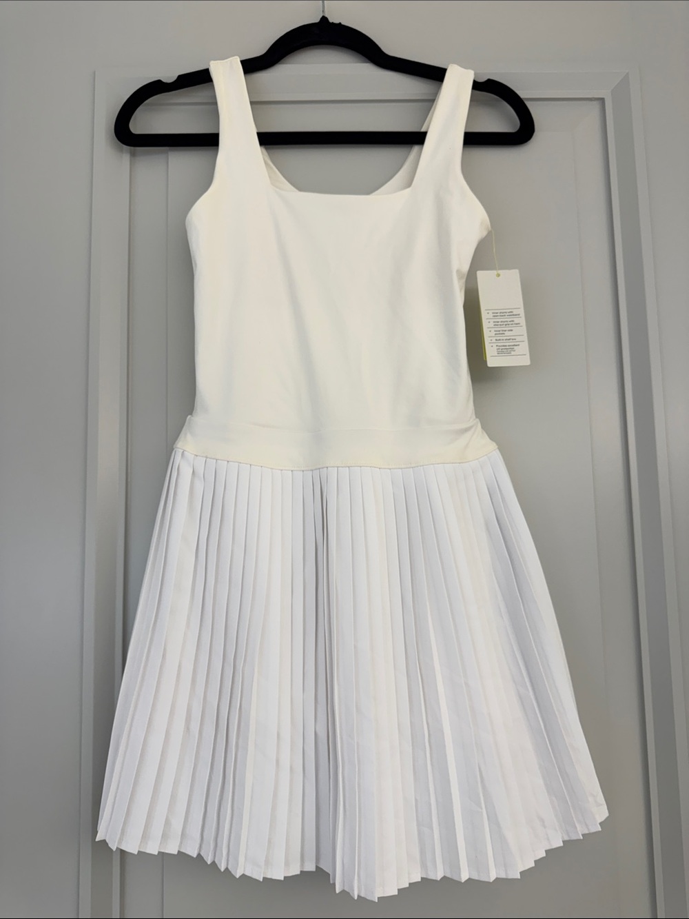all in motion White Pleated Tank Dress